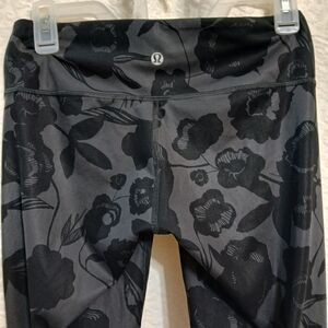 Lululemon Black Floral Leggings